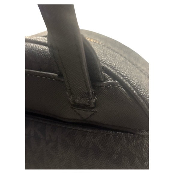 Michael Kors Black Backpack with Silver Floral Details - Picture 7 of 10